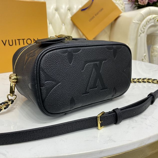 2021 Louis vuitton original calfskin vanity pm handbag M45598 black