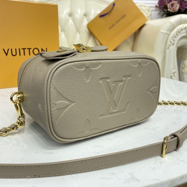 2021 Louis vuitton original calfskin vanity pm handbag M45608 grey