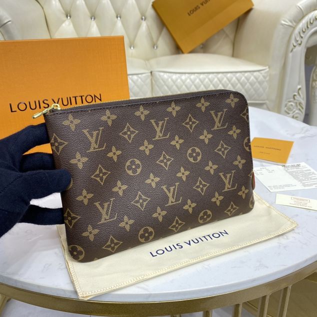 Louis vuitton monogram canvas etui voyage pm M44191 apricot