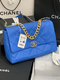 2021 CC original lambskin 19 maxi flap bag AS1162 blue