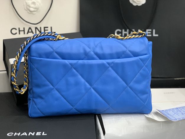 2021 CC original lambskin 19 maxi flap bag AS1162 blue