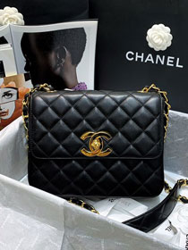 CC original lambskin flap bag A01088 black