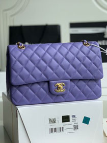 CC original lambskin medium flap bag A01112 purple