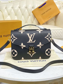 Louis vuitton original calfskin pochette metis M45773 black