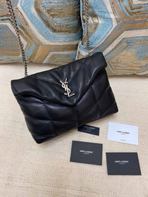 YSL original calfskin puffer mini bag 620333 black