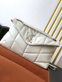 YSL original lambskin puffer medium bag 577475 white