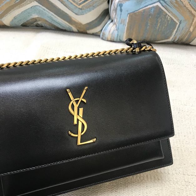 YSL original smooth calfskin medium sunset bag 442906 black