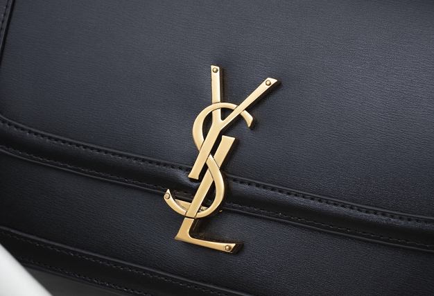 YSL original calfskin solferino medium satchel 634305 black