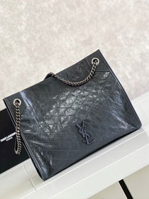 YSL original calfskin niki shopping bag 577999 grey