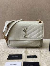 YSL original lambskin niki medium bag 498894 white