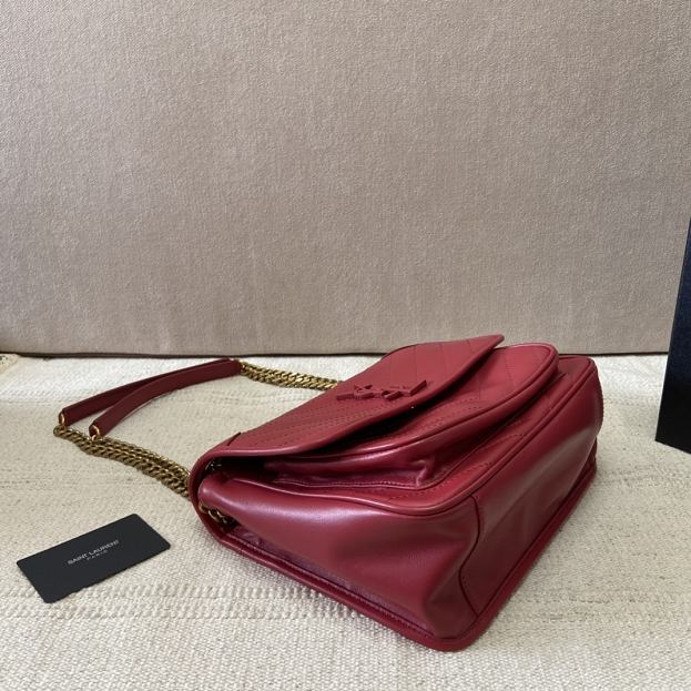 YSL original lambskin niki medium bag 498894 wine red