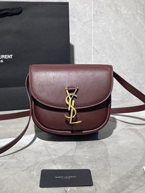 YSL original smooth calfskin kaia small satchel bag 619740 bordeaux