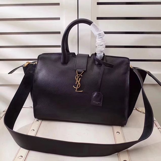 YSL original calfskin small cabas bag 436832 black