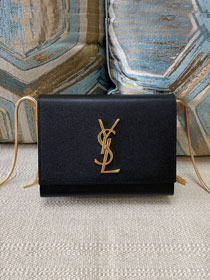 YSL original grained calfskin kate box bag 593122 black