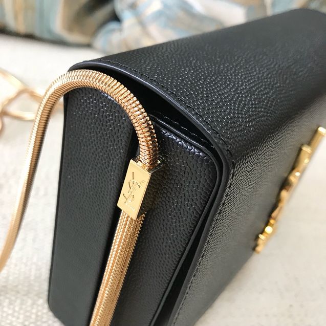 YSL original grained calfskin kate box bag 593122 black