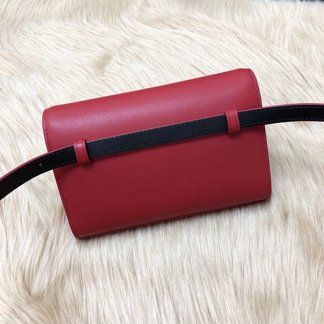 YSL original calfskin belt bag 634895 red