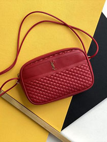 YSL original lambskin camera bag 648990 red