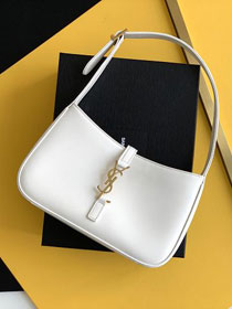 YSL original calfskin le 5 A 7 hobo bag 657228 white