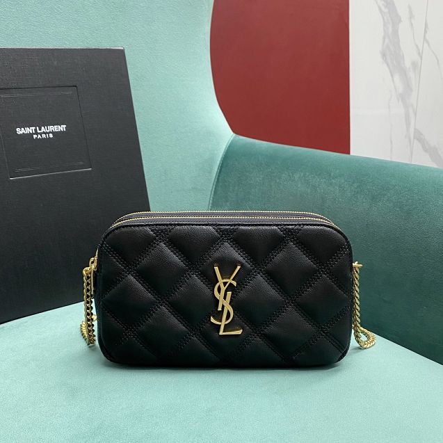 YSL original lambskin becky chain bag 608941 black