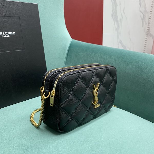 YSL original lambskin becky chain bag 608941 black