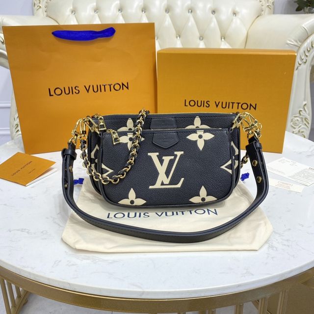 2021 louis vuitton original calfskin multi pochette M45777 black