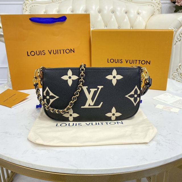 2021 louis vuitton original calfskin multi pochette M45777 black