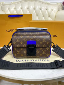 Louis vuitton original monogram canvas s lock messenger bag M45863 blue