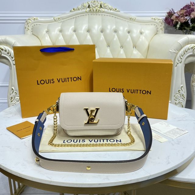 Louis vuitton original calfskin lockme tender bag M58554 grey