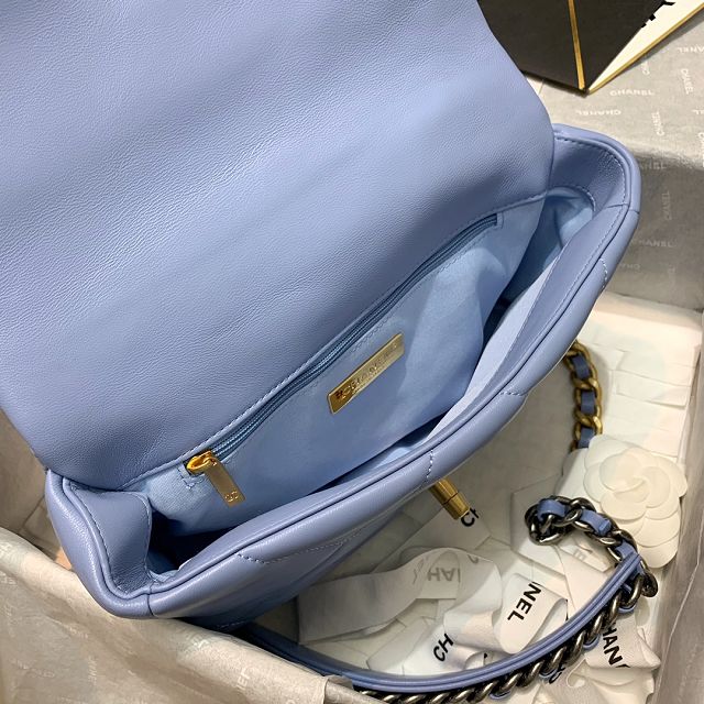 CC original calfskin small 19 flap bag AS1160 sky blue