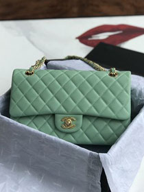 CC original lambskin medium flap bag A01112 light green