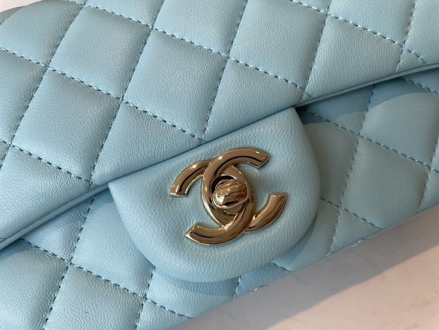 CC original lambskin super mini flap bag A35200 sky blue