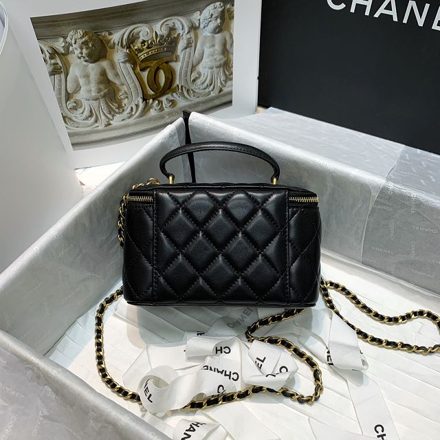 CC original lambskin vanity with chain AP2291 black