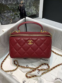 CC original lambskin vanity with chain AP2291 burgundy