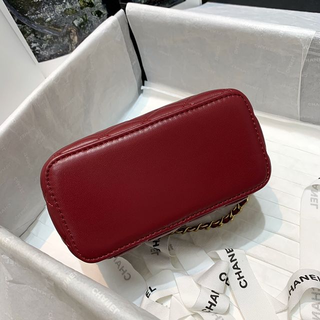 CC original lambskin vanity with chain AP2291 burgundy