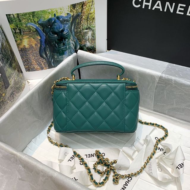 CC original lambskin vanity with chain AP2291 green