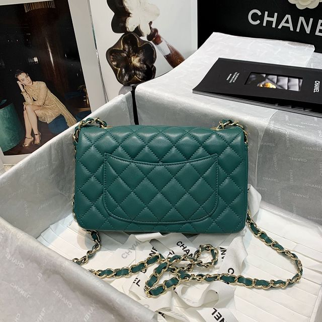 CC original lambskin mini flap bag A69900 green