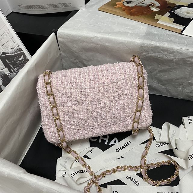 CC original tweed mini flap bag A69900 pink