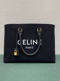 Celine original textile cabas tote 190062 black