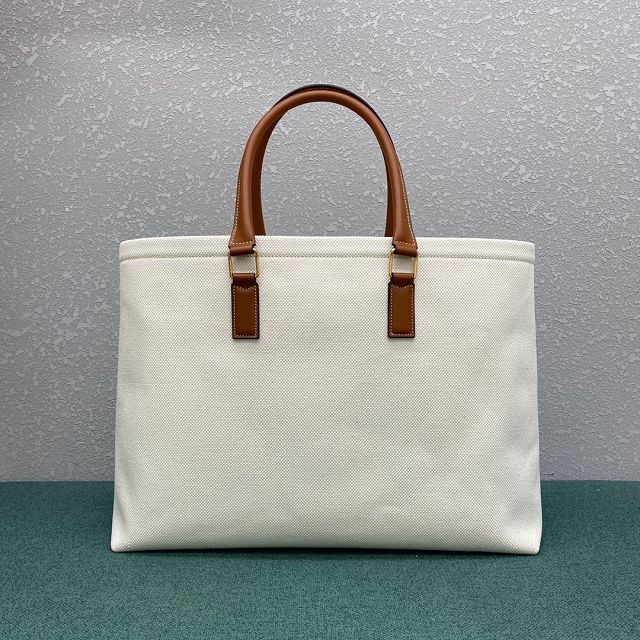 Celine original textile cabas tote 190062 white