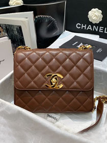 CC original lambskin flap bag A01088 brown