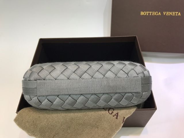 BV original silk knot clutch 113085-2 grey