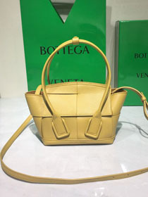 BV original grain calfskin mini arco 29 bag 600606 yellow