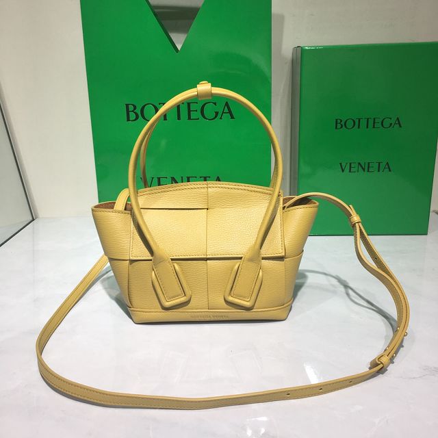 BV original grain calfskin mini arco 29 bag 600606 yellow