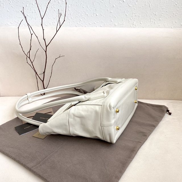 BV original paper calfskin medium arco 48 bag 618463 white