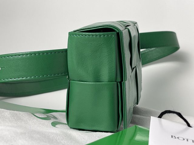 BV original paper calfskin cassette belt bag 651053 green