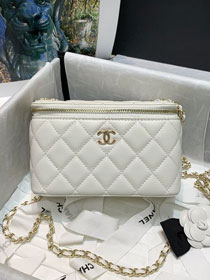 CC original lambskin vanity with chain AP2293 white