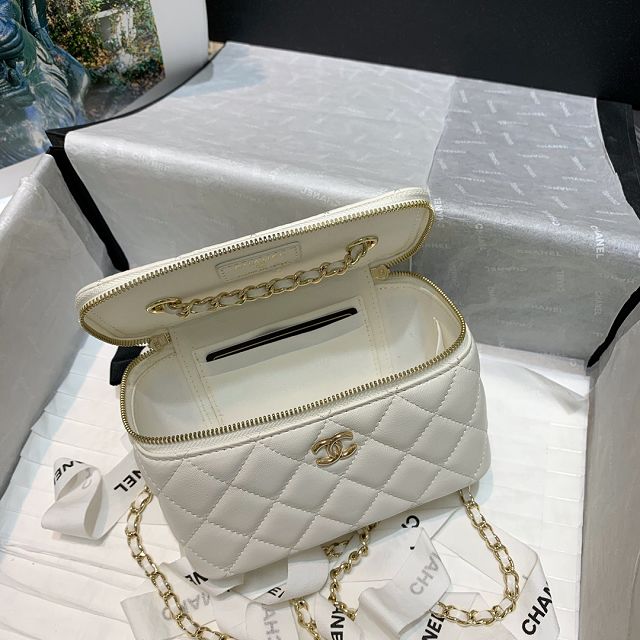 CC original lambskin vanity with chain AP2293 white