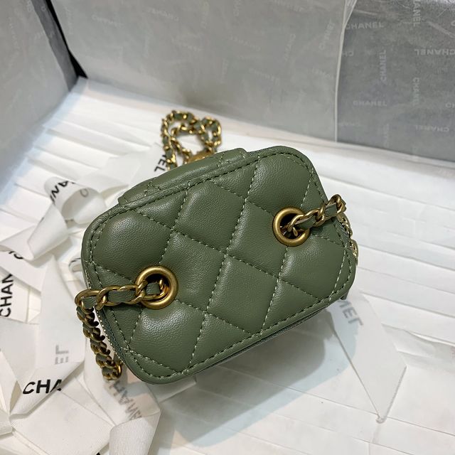 CC original lambskin small vanity with chain AP1447 green