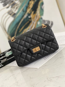 CC original grained calfskin small 2.55 handbag AS0874 black