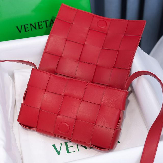 BV original lambskin cassette crossbody bag 578004 red